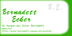 bernadett ecker business card